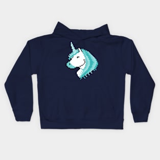 Pixel Spectral White Unicorn Kids Hoodie